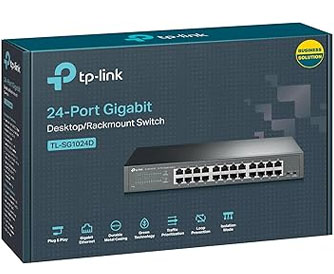 24-Port Gigabit Switch, 16 Gigabit RJ45 Ports-afaaqstores