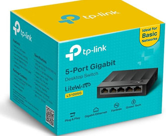 5-Port Gigabit Desktop Switch, 5 Gigabit RJ45 Ports, Desktop Plastic Case-afaaqstores