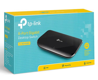 8-Port Gigabit Desktop Switch, 8 Gigabit RJ45 Ports, Desktop Plastic Case-afaaqstores