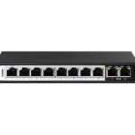 DES-F1010P-10-port 10-100Base-T Unmanaged Long Range 250m PoE+ Surveillance Switch with 8 PoE ports-afaaqstores