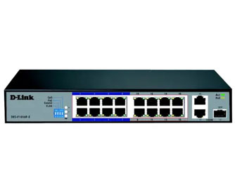 DES-F1016P-E 16-Port 10-100 Long Range PoE+ Surveillance Switch-afaaqstores