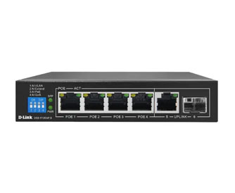 NW-DLINK-DGS-F1006P-E• 4 10-100-1000 Mbps PoE ports+2PORT UP LINK-afaaqstores